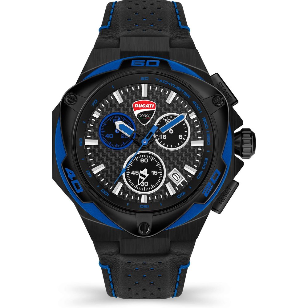 Orologio Ducati in pelle nera