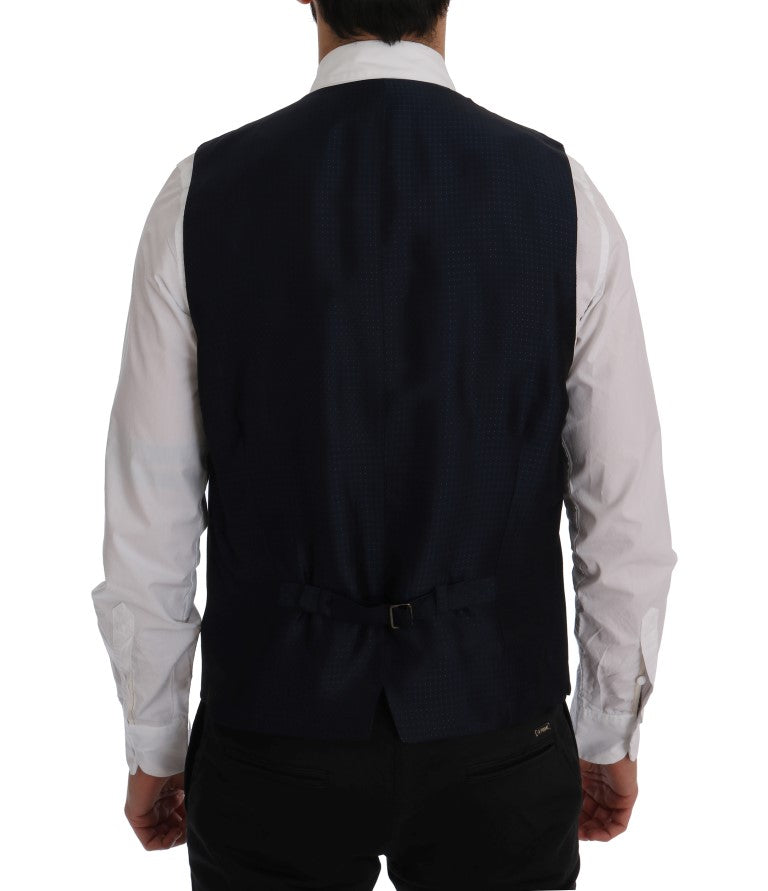 Dolce & Gabbana Gilet Elegante Gilet a Righe Blu