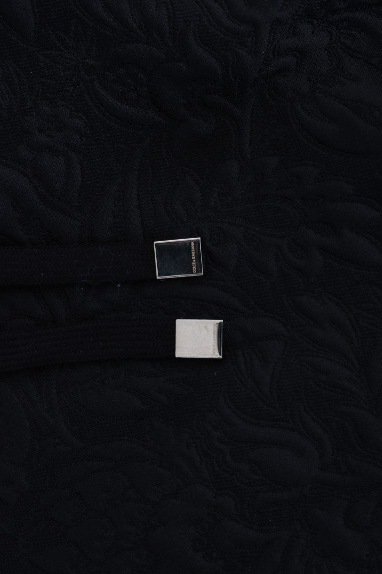 Dolce & Gabbana Maglione con cappuccio in broccato di cristalli incantati
