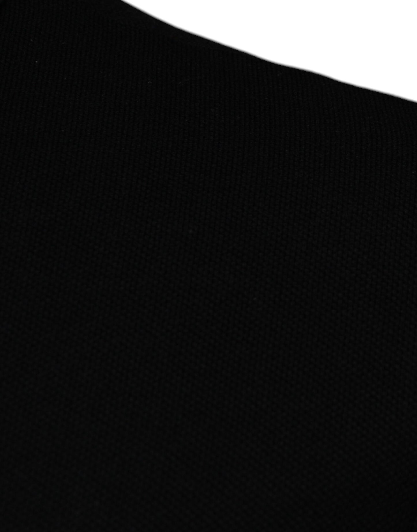 Versace Polo in viscosa nera con colletto a maniche corte