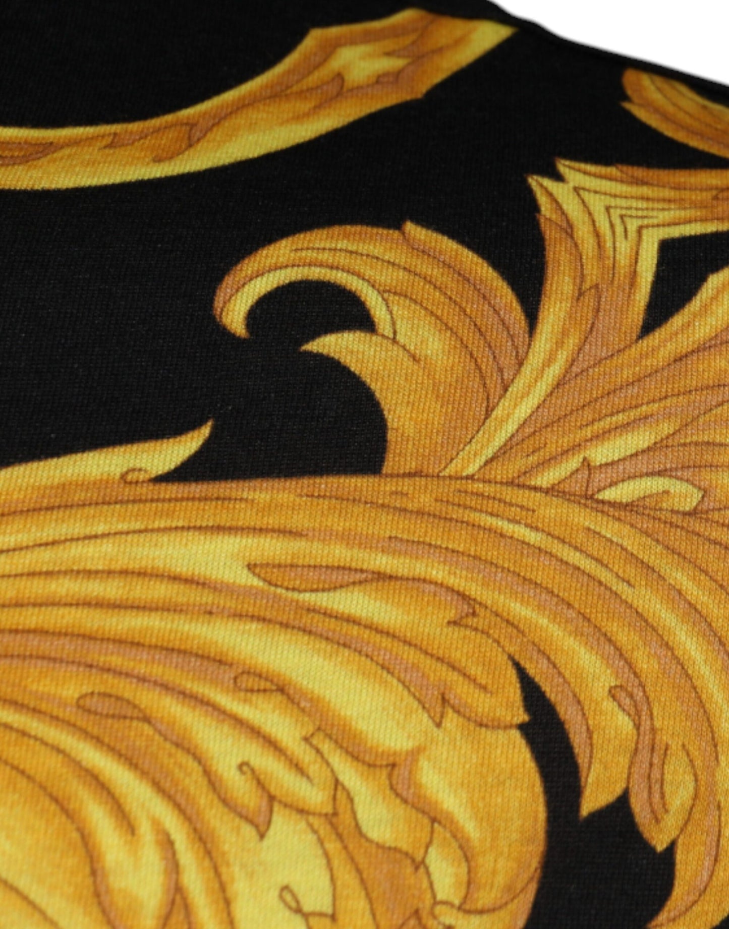 T-shirt girocollo in cotone con stampa Medusa nera Versace