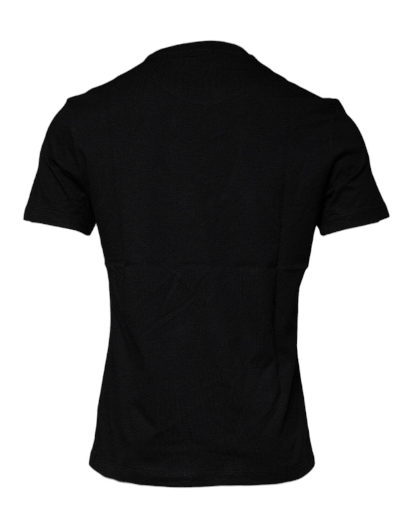 T-shirt girocollo in cotone con stampa Medusa nera Versace