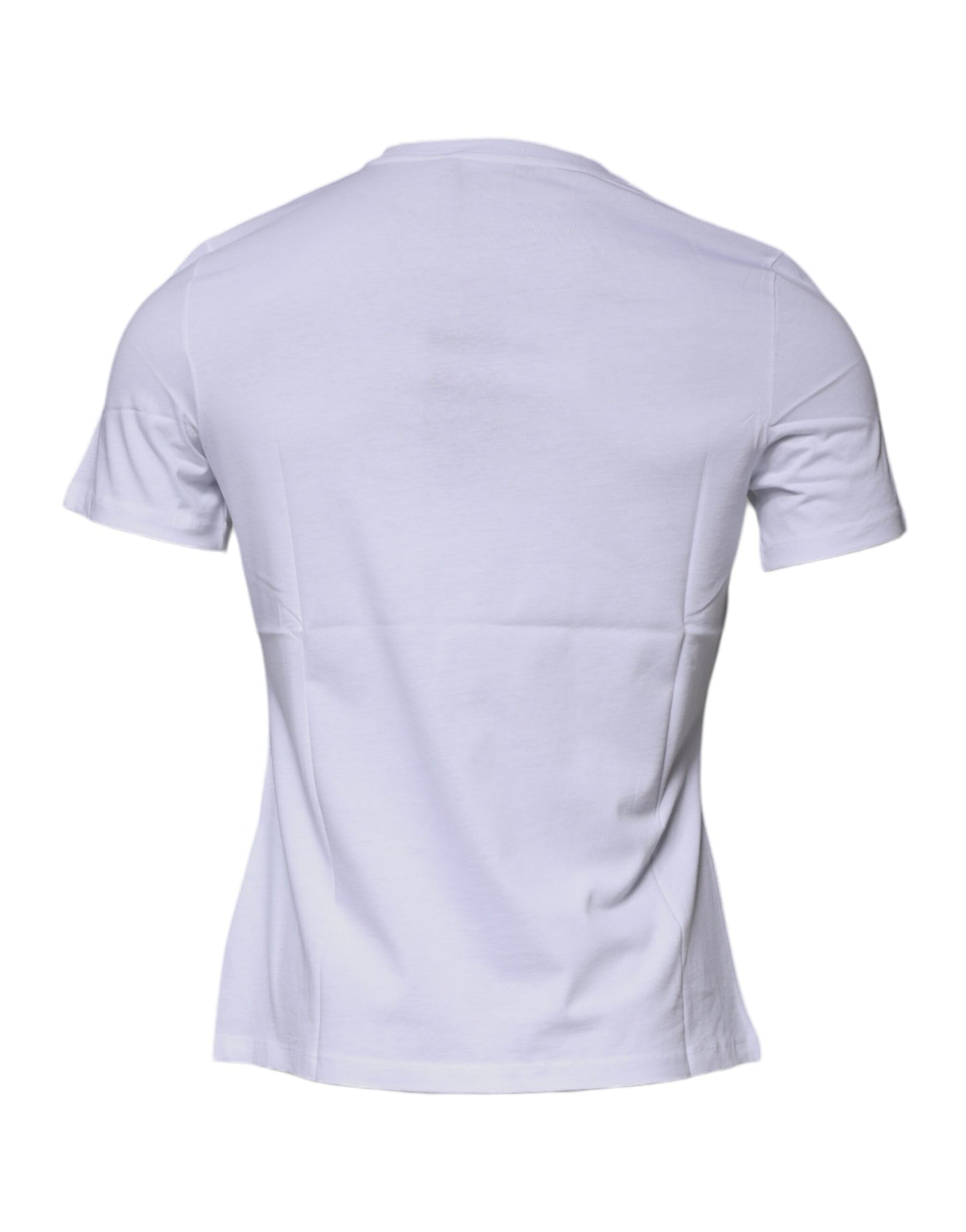 T-shirt girocollo in cotone con stampa Medusa bianca Versace