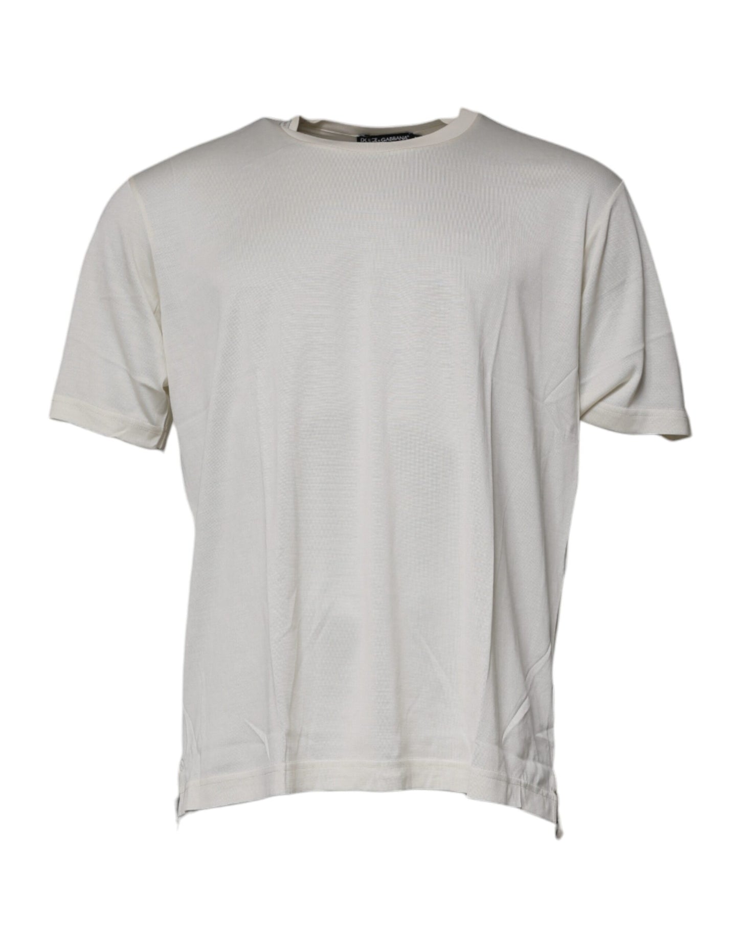 Dolce & Gabbana Off White Girocollo T-shirt a maniche corte