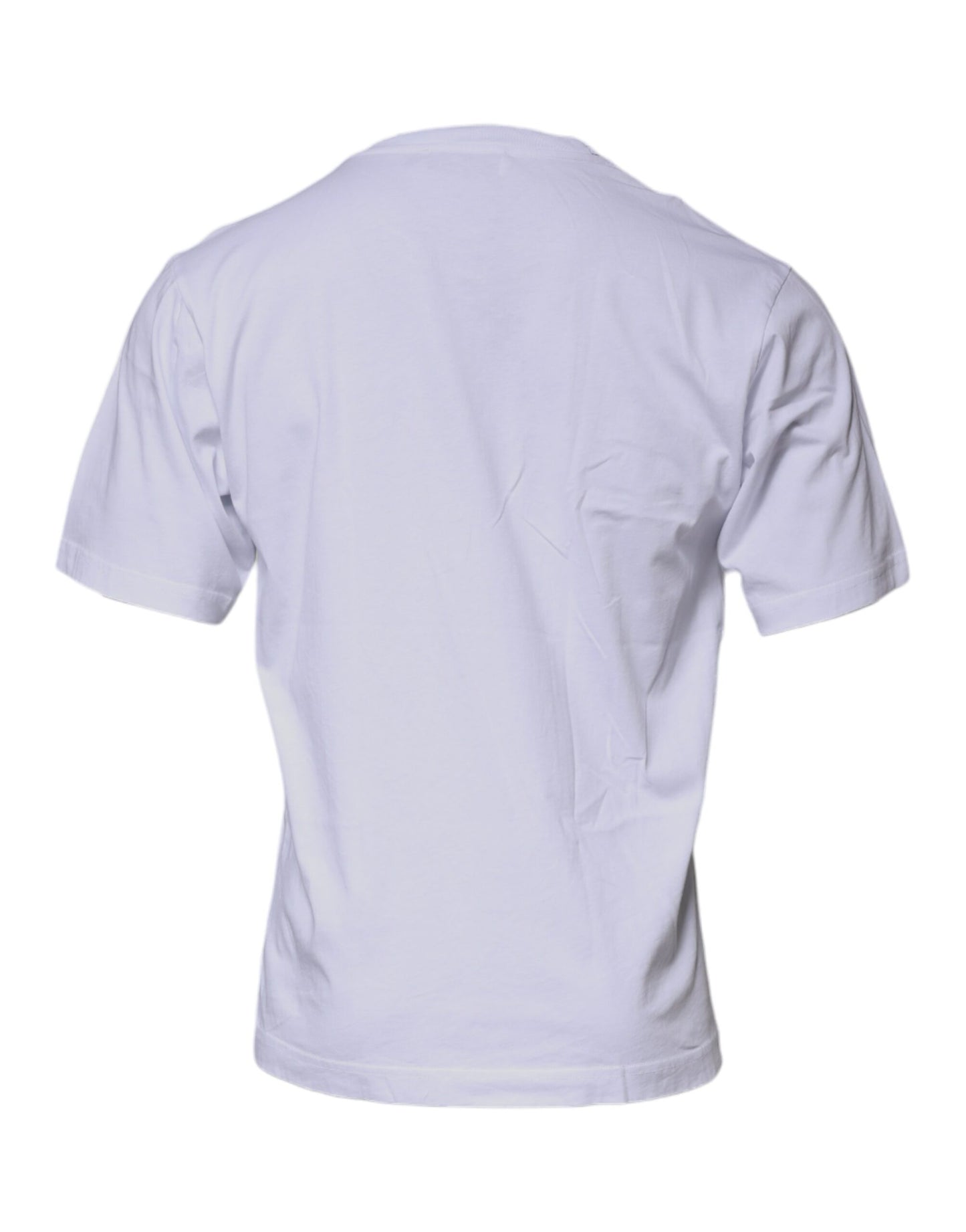 Dolce & Gabbana T-shirt girocollo in cotone con logo DG bianco
