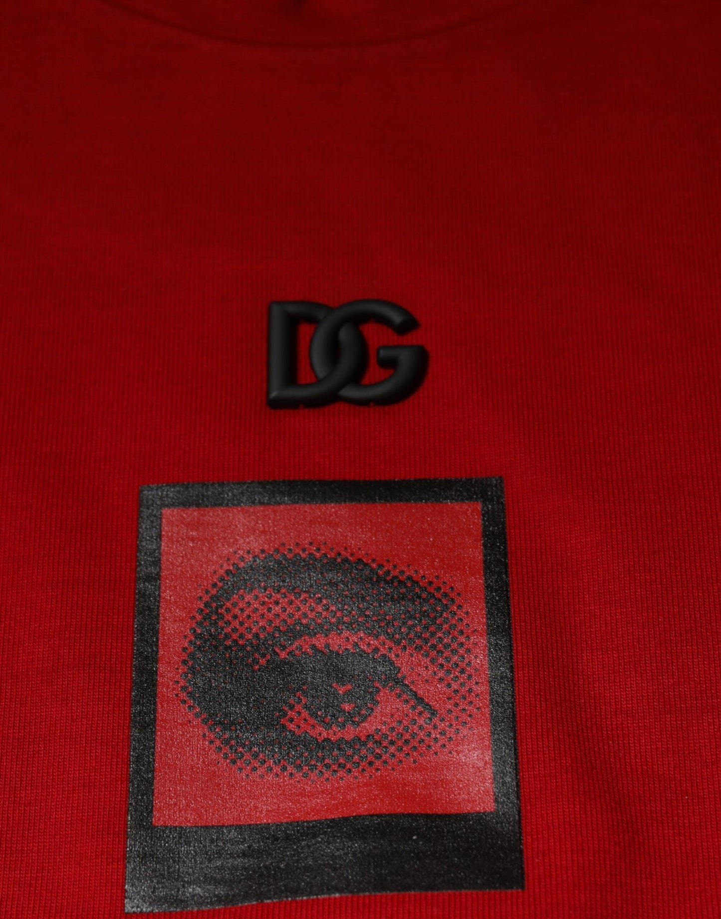 Dolce & Gabbana T-shirt girocollo in cotone DG Eye rossa