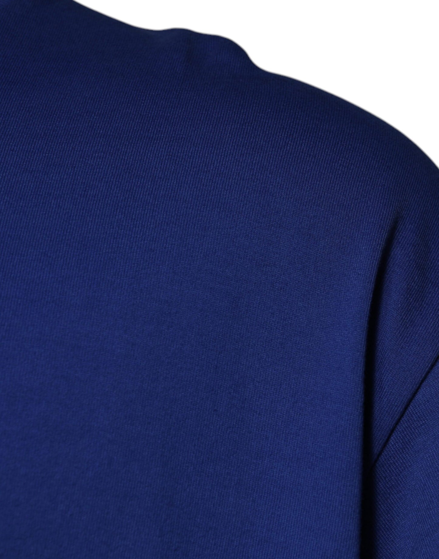 Dolce & Gabbana T-shirt girocollo da uomo in cotone con stampa logo blu
