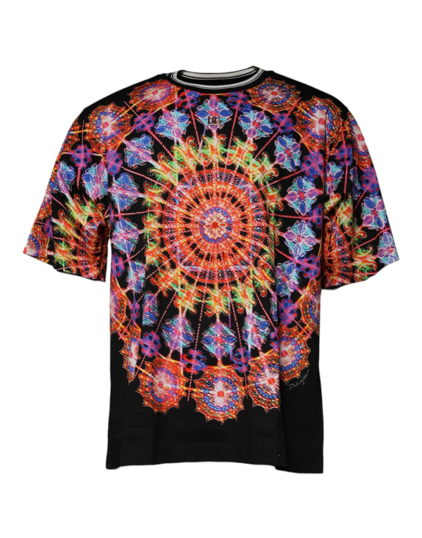 Dolce & Gabbana Multicolor Kaleidoscope Uomo Maniche Corte T-shirt