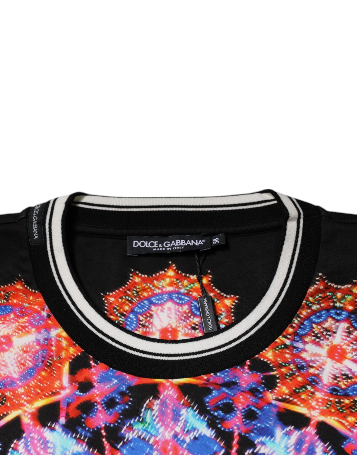 Dolce & Gabbana Multicolor Kaleidoscope Uomo Maniche Corte T-shirt