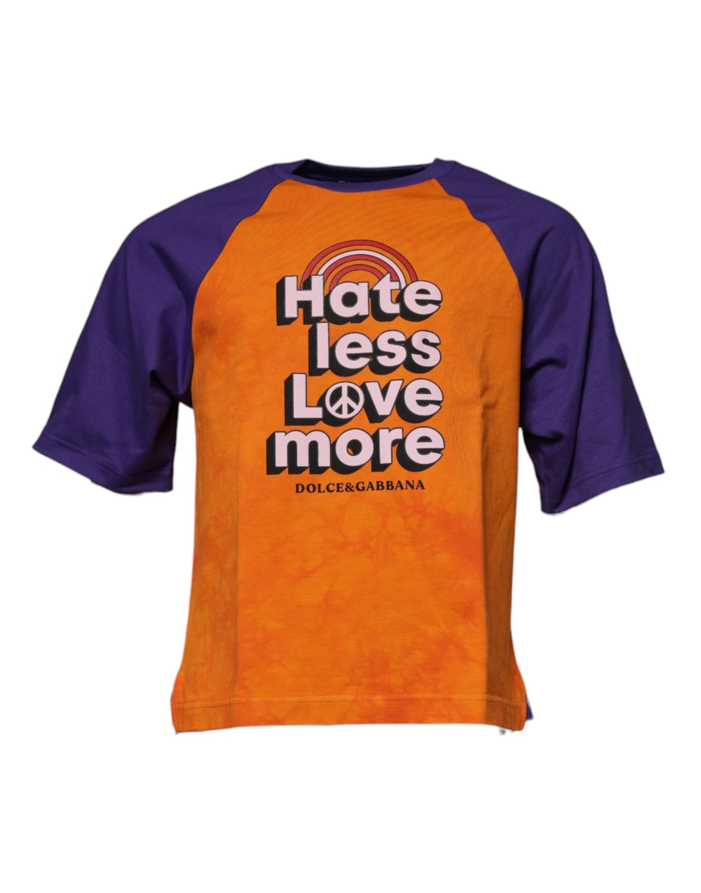 Dolce & Gabbana T-shirt a maniche corte con stampa grafica arancione e viola