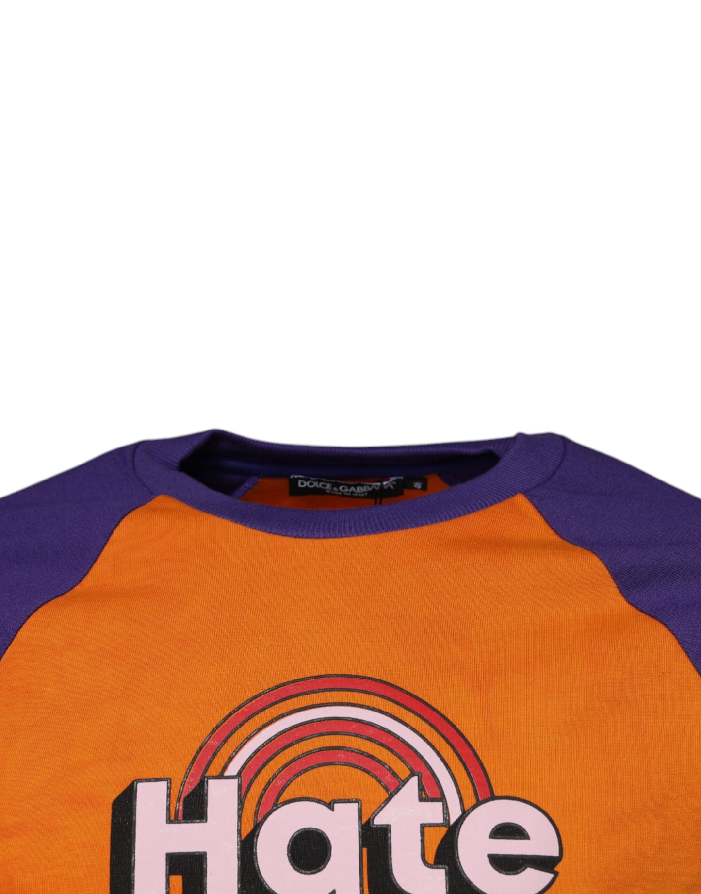 Dolce & Gabbana T-shirt a maniche corte con stampa grafica arancione e viola