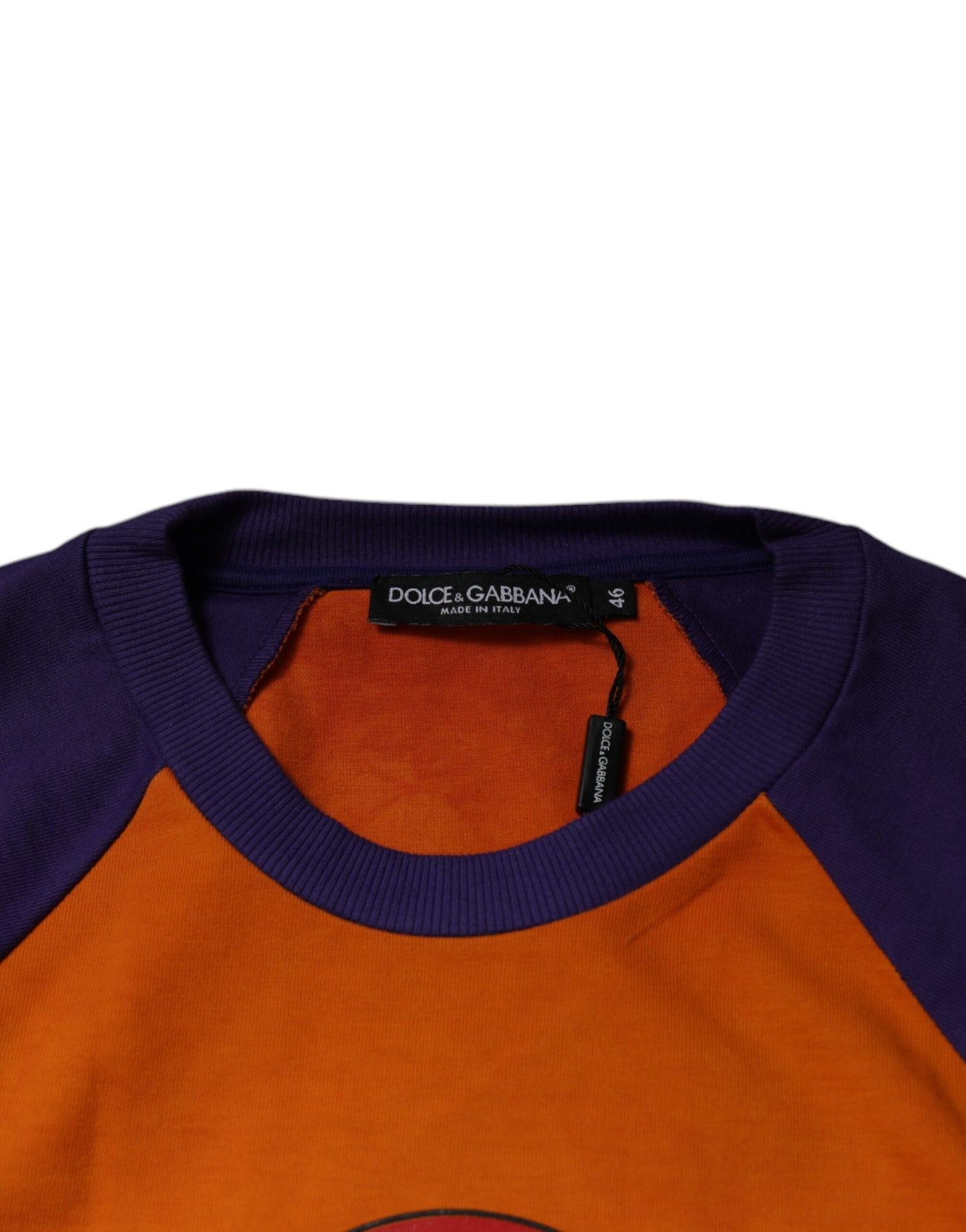 Dolce & Gabbana T-shirt a maniche corte con stampa grafica arancione e viola