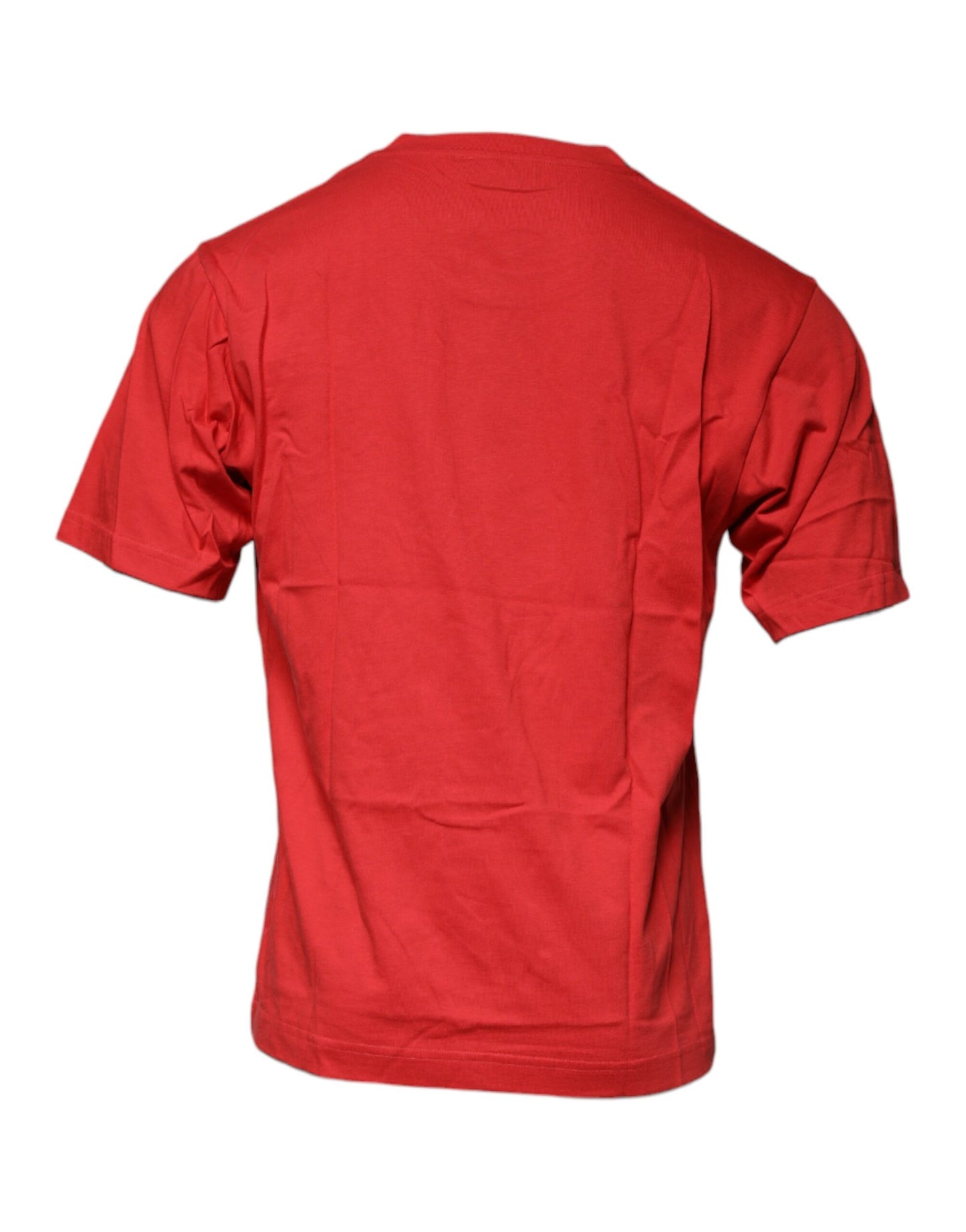 Dolce & Gabbana T-shirt girocollo in cotone con logo DG rosso