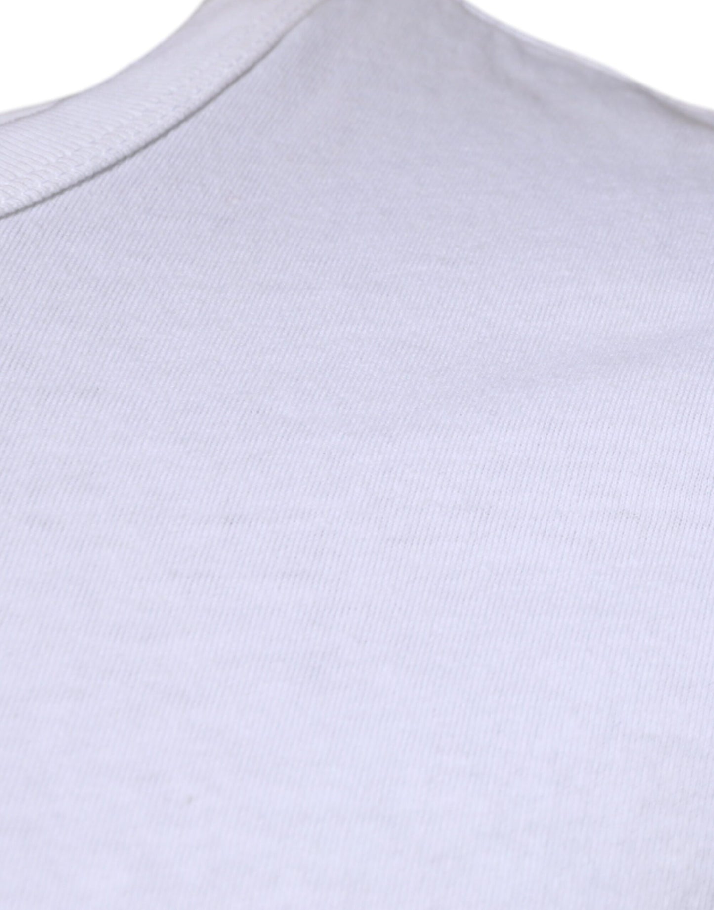 Dolce & Gabbana T-shirt girocollo a righe bianche e maniche corte