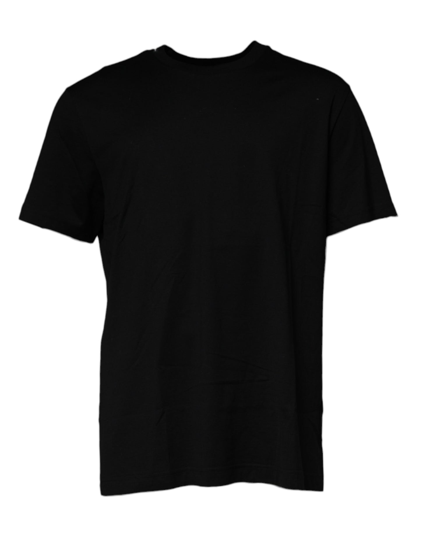 Dolce & Gabbana T-shirt girocollo nera a maniche corte