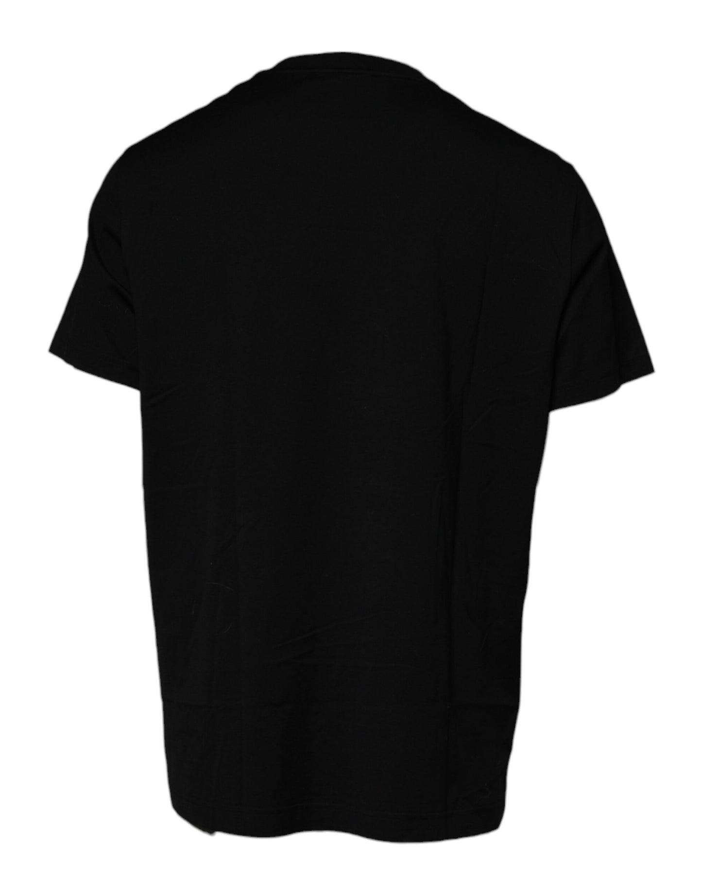 Dolce & Gabbana T-shirt girocollo nera a maniche corte