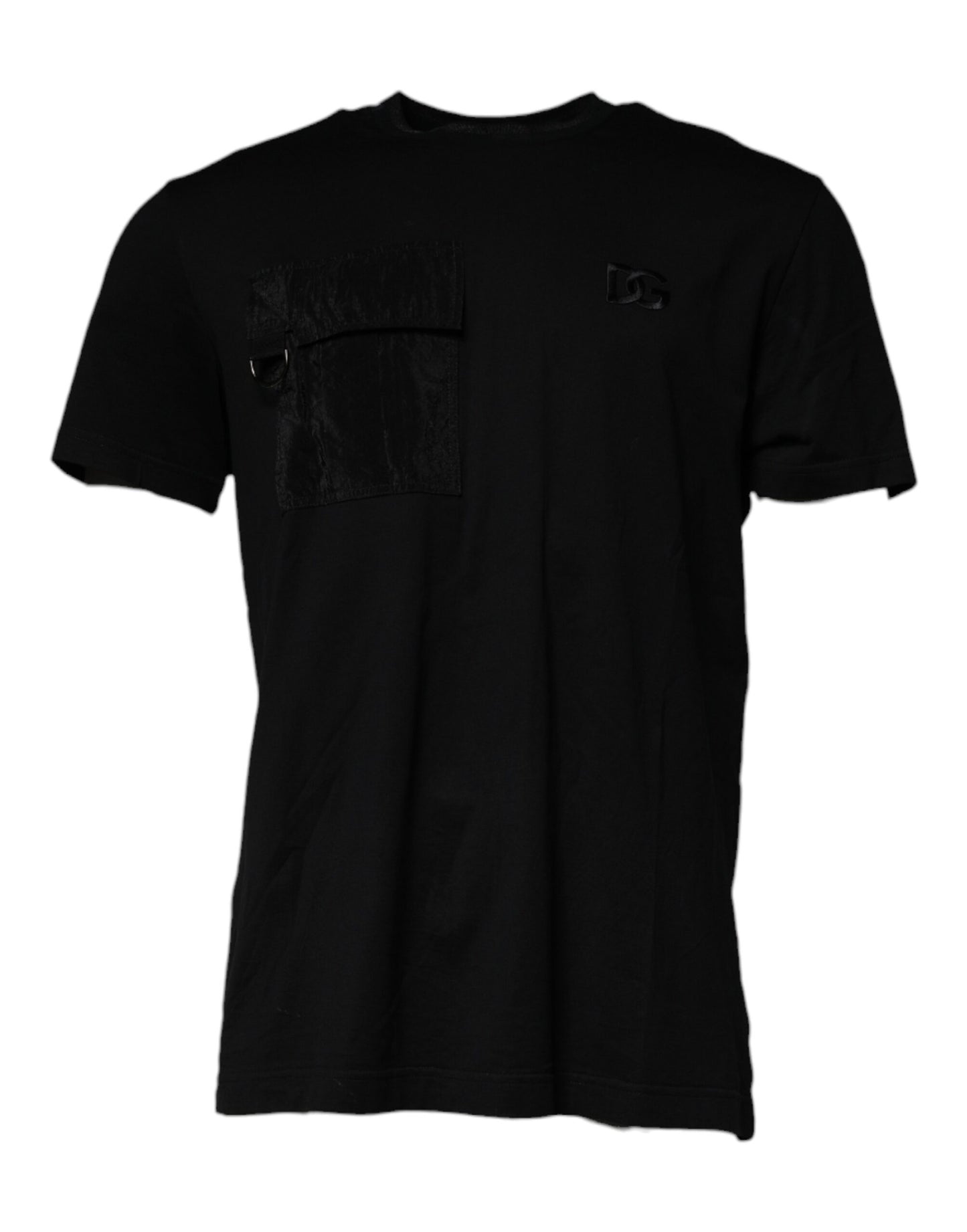 Dolce & Gabbana T-shirt girocollo nera a maniche corte