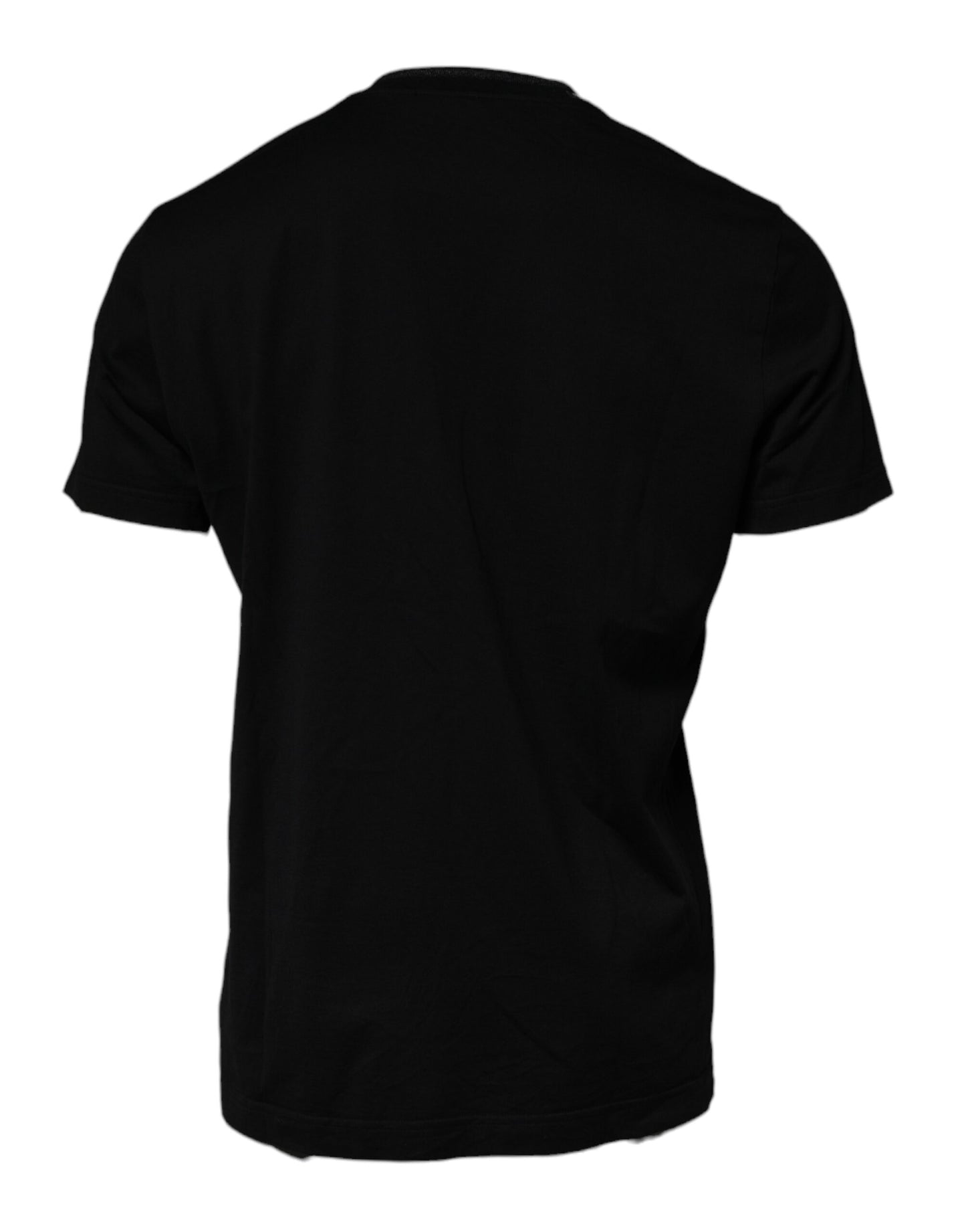 Dolce & Gabbana T-shirt girocollo nera a maniche corte