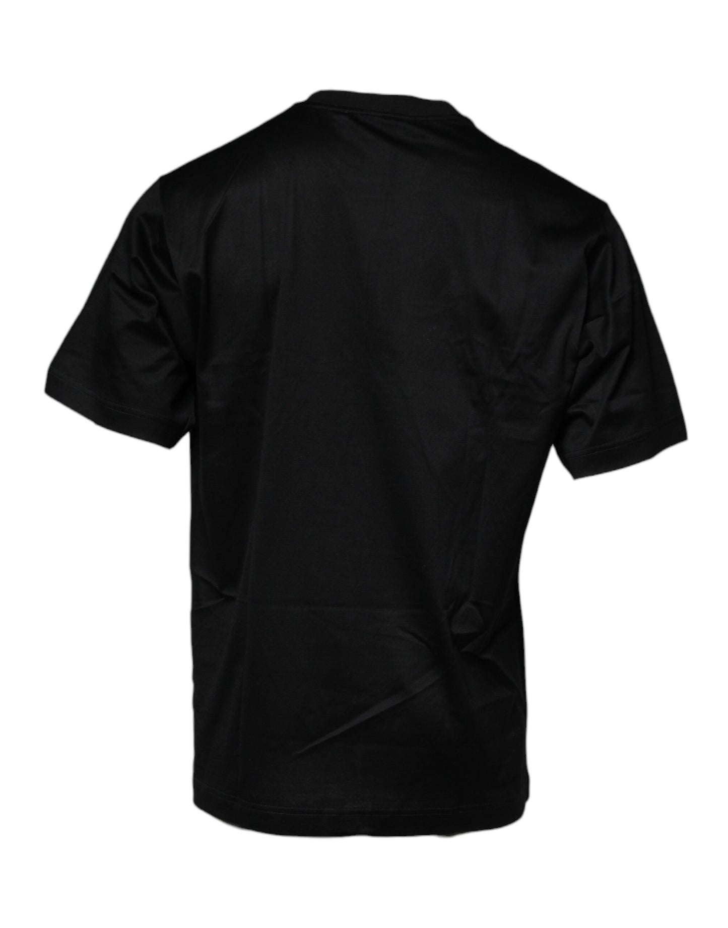 Dolce & Gabbana T-shirt girocollo nera a maniche corte