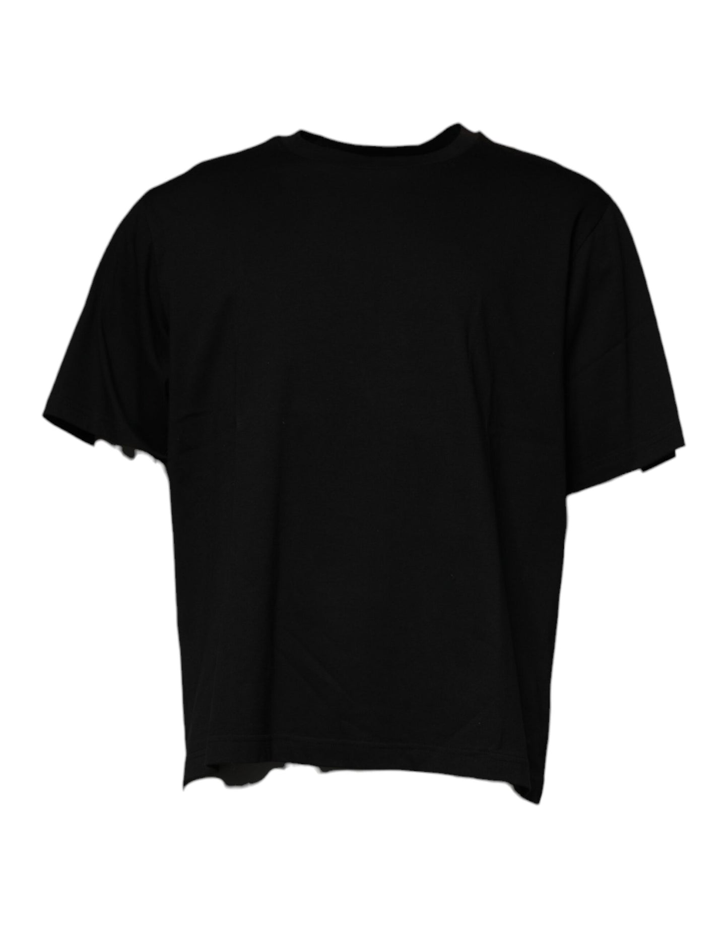 Dolce & Gabbana T-shirt girocollo nera a maniche corte