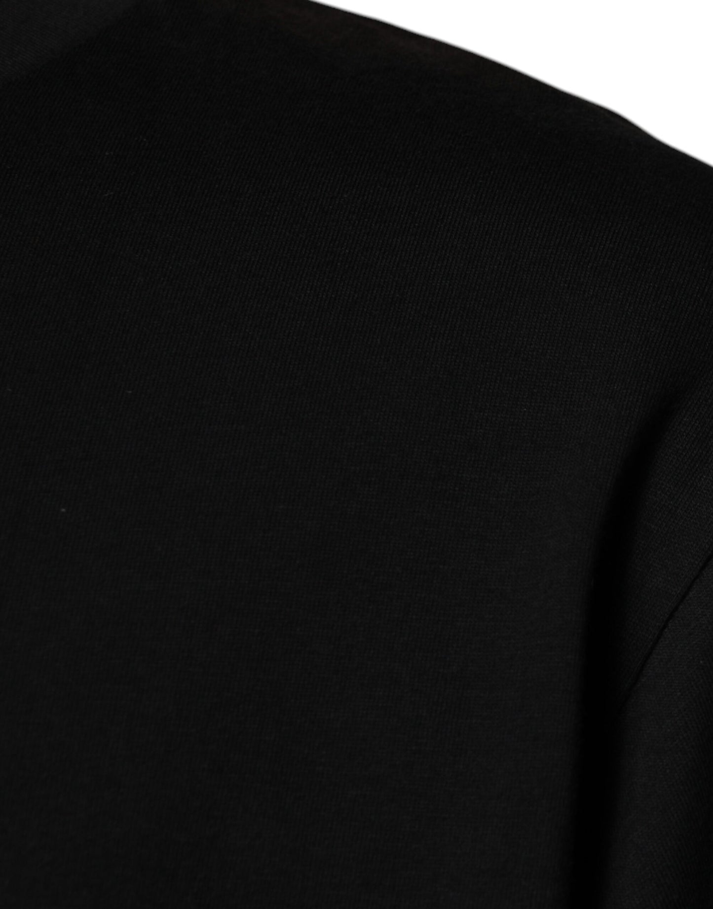Dolce & Gabbana T-shirt girocollo nera a maniche corte