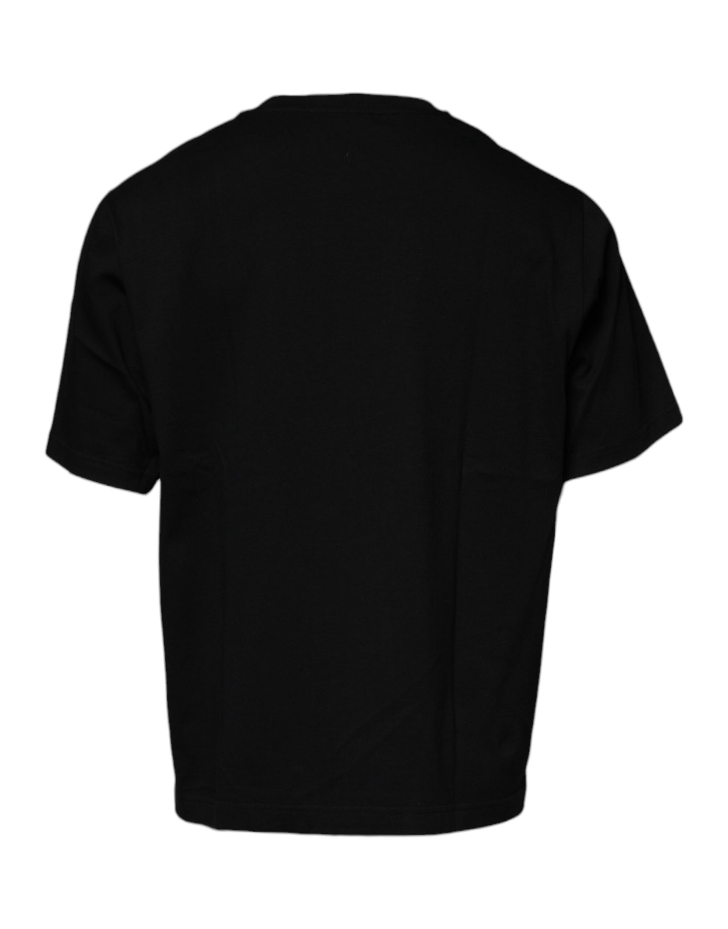 Dolce & Gabbana T-shirt girocollo nera a maniche corte