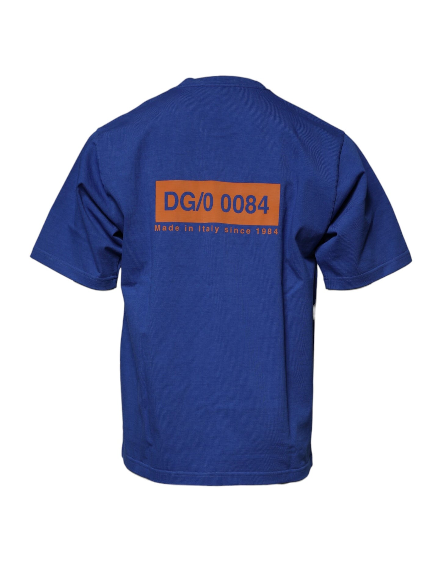 T-shirt girocollo in cotone con stampa grafica blu Dolce & Gabbana