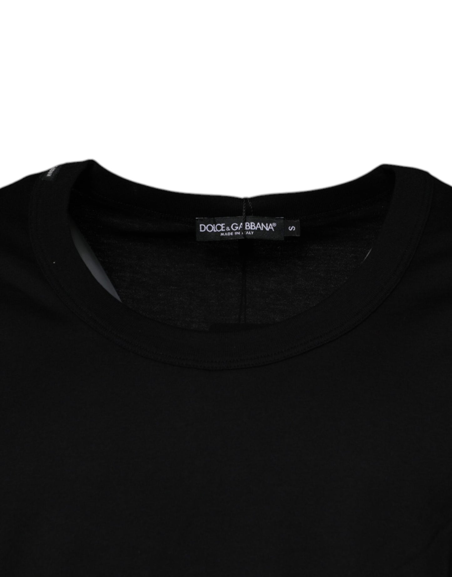 Dolce & Gabbana T-shirt senza maniche girocollo in cotone nero