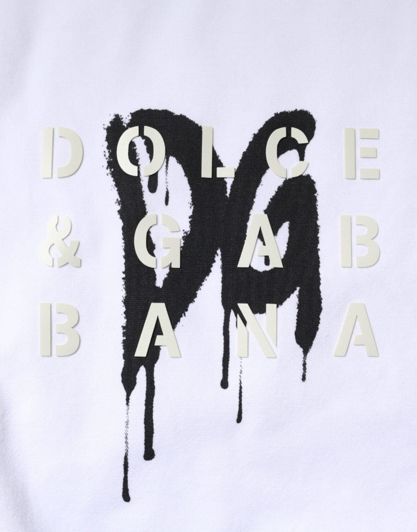 Dolce & Gabbana T-shirt girocollo in cotone con logo DG bianco