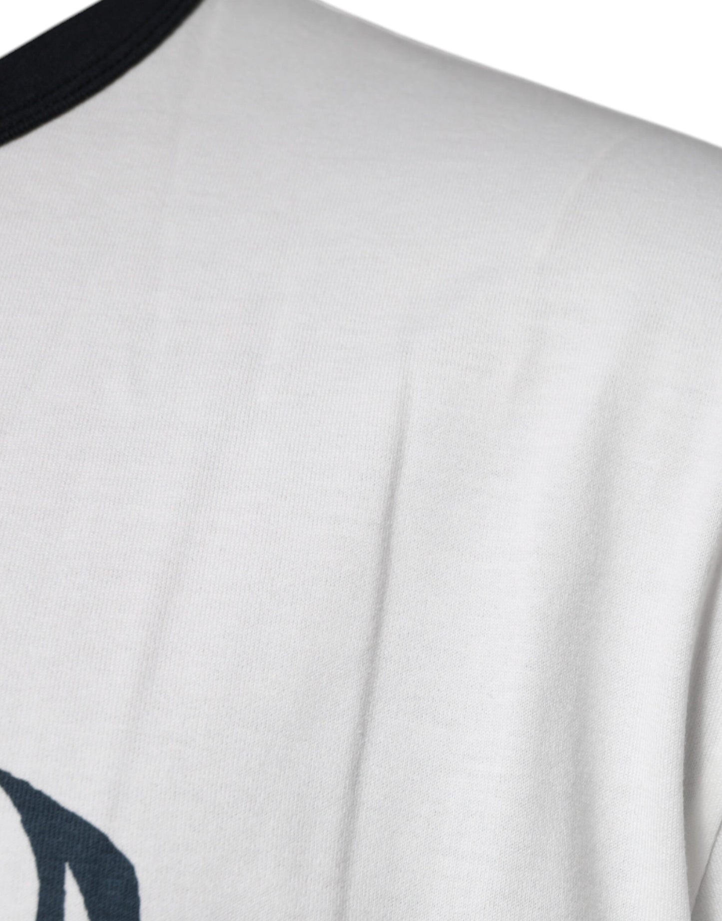 T-shirt girocollo in cotone con stampa grafica bianca Dolce & Gabbana