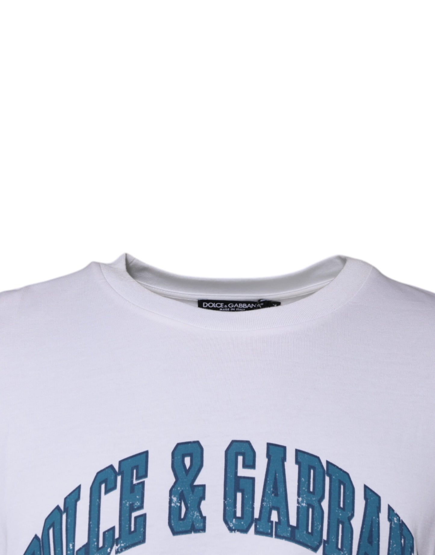 Dolce & Gabbana T-shirt girocollo in cotone DG Milano bianca
