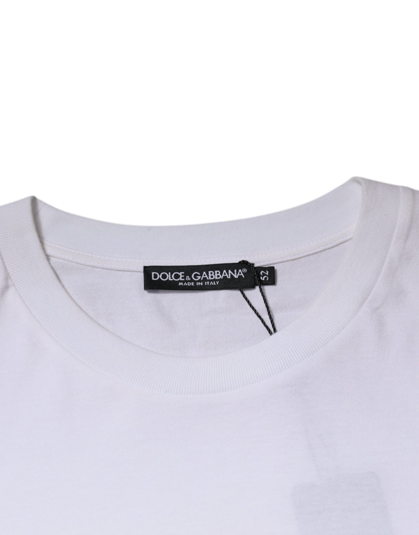 Dolce & Gabbana T-shirt girocollo in cotone DG Milano bianca