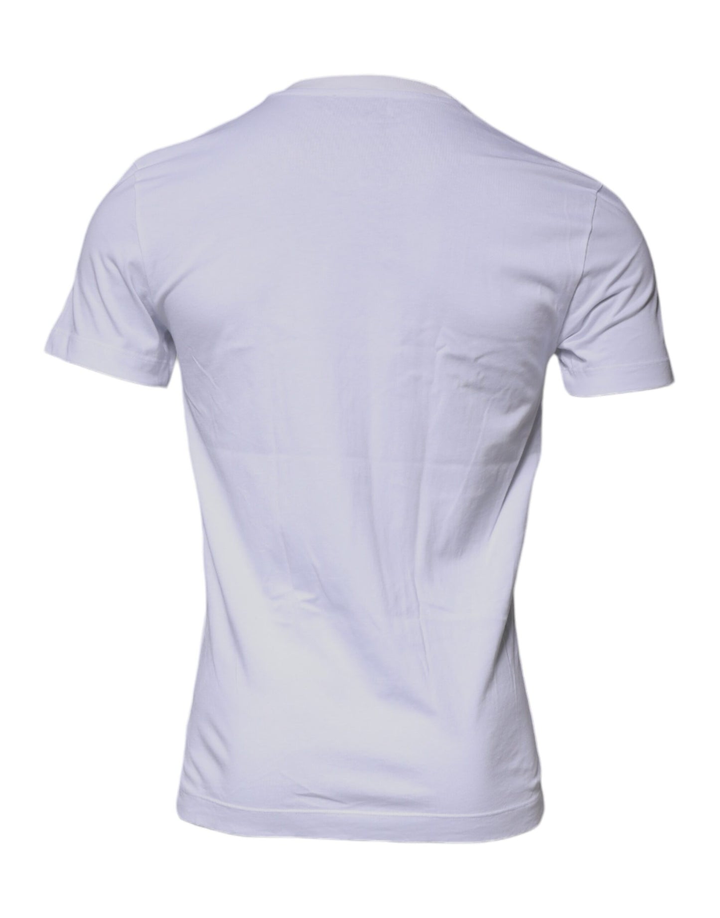 Dolce & Gabbana T-shirt girocollo in cotone con logo DG bianco