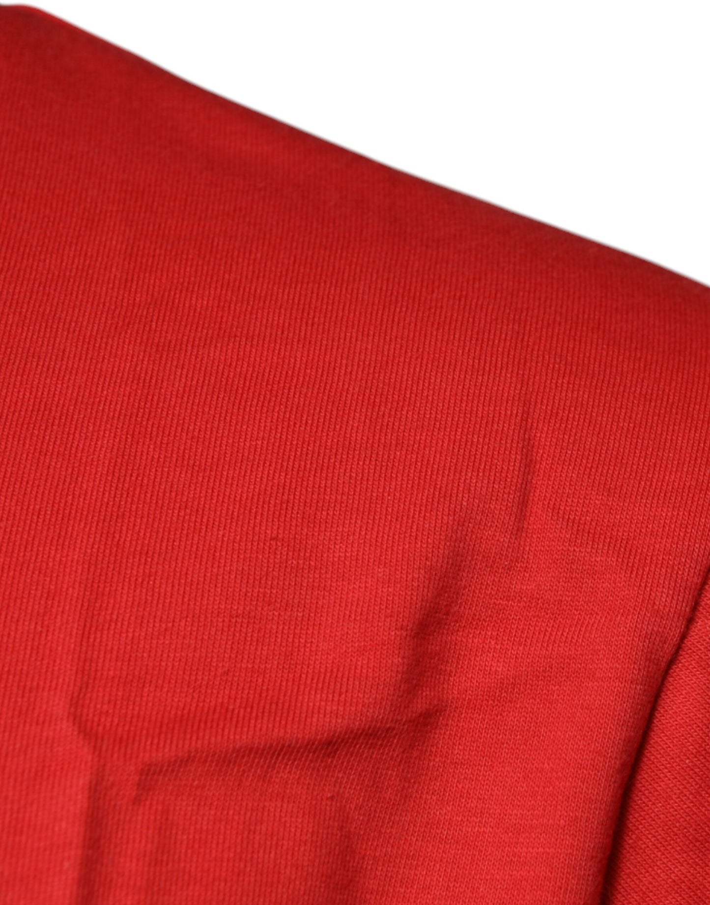 Dolce & Gabbana T-shirt girocollo in cotone con logo DG rosso