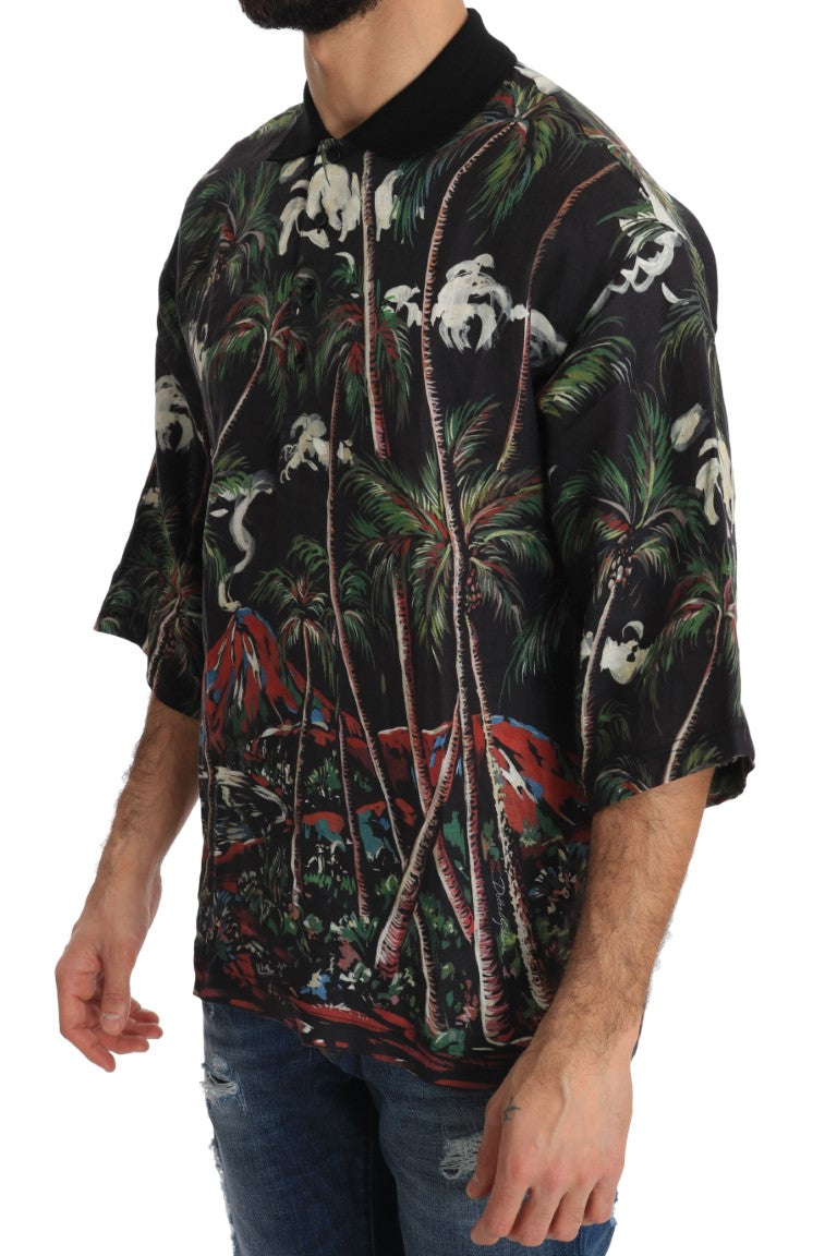 Polo Dolce & Gabbana con motivo vulcano siciliano