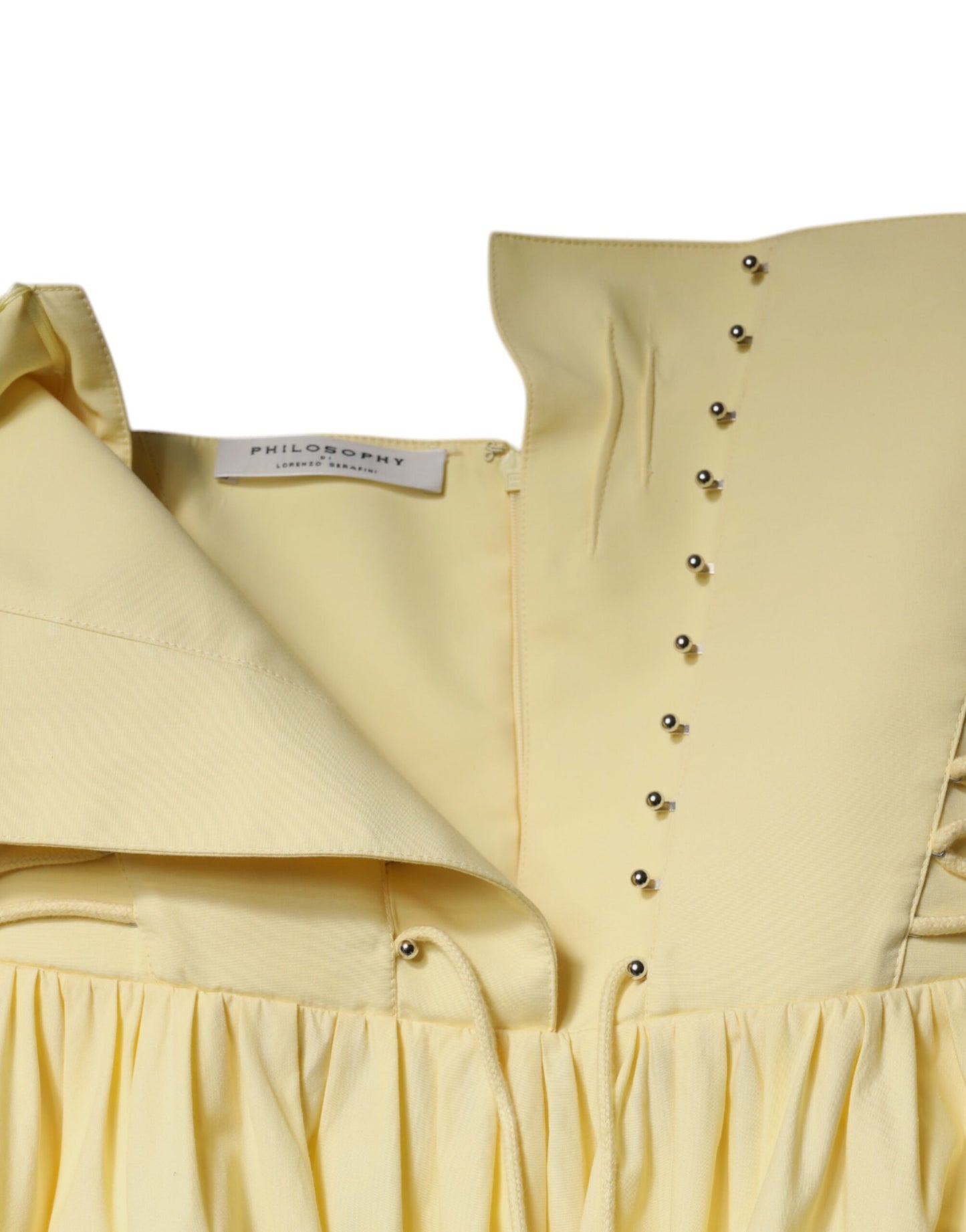 Abito midi con corsetto in cotone giallo Philosophy