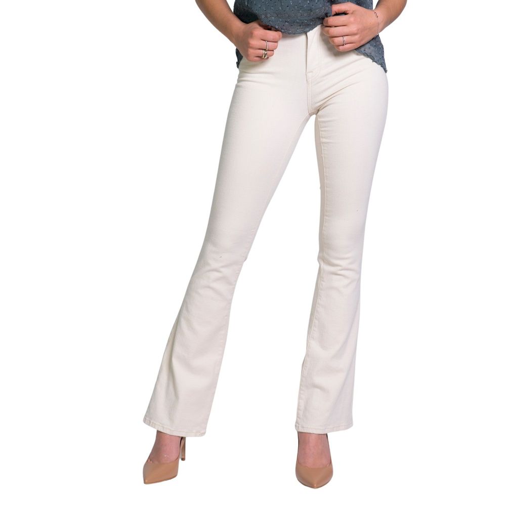 Solo jeans e pantaloni in cotone color crema