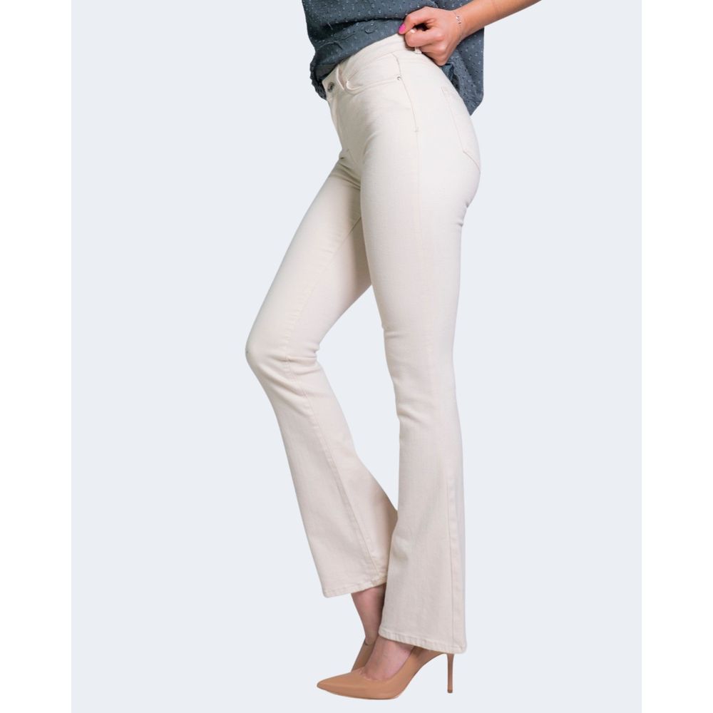 Solo jeans e pantaloni in cotone color crema