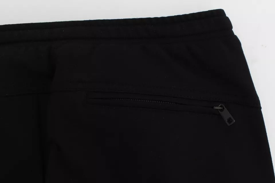 Dolce & Gabbana Pantaloni Casual in Lana Grigio Nero Pantaloni a Righe