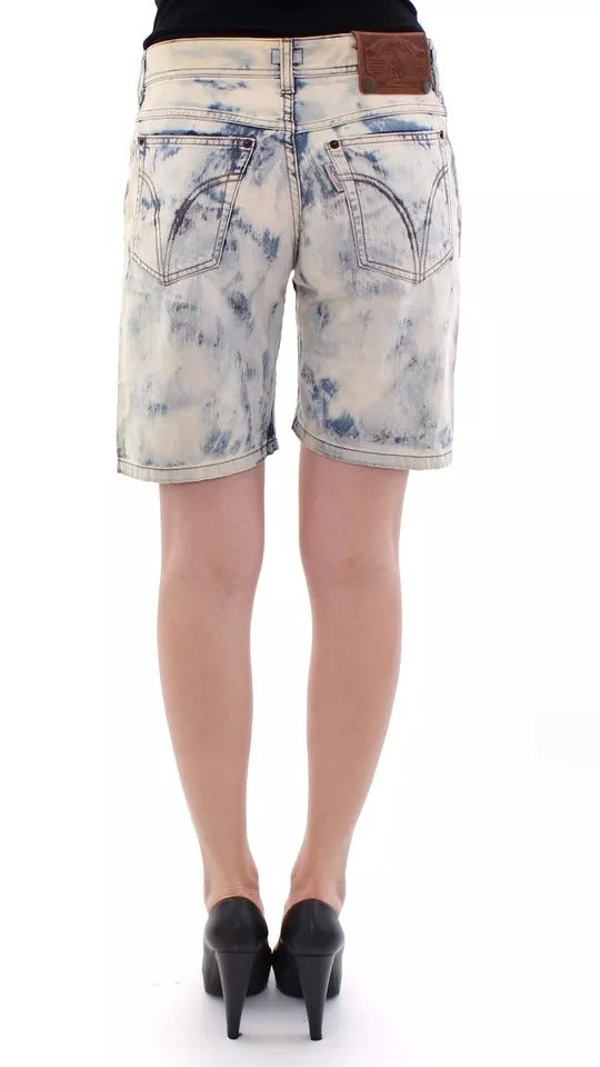 Pantaloncini in denim di cotone lavato blu Dolce & Gabbana D&G