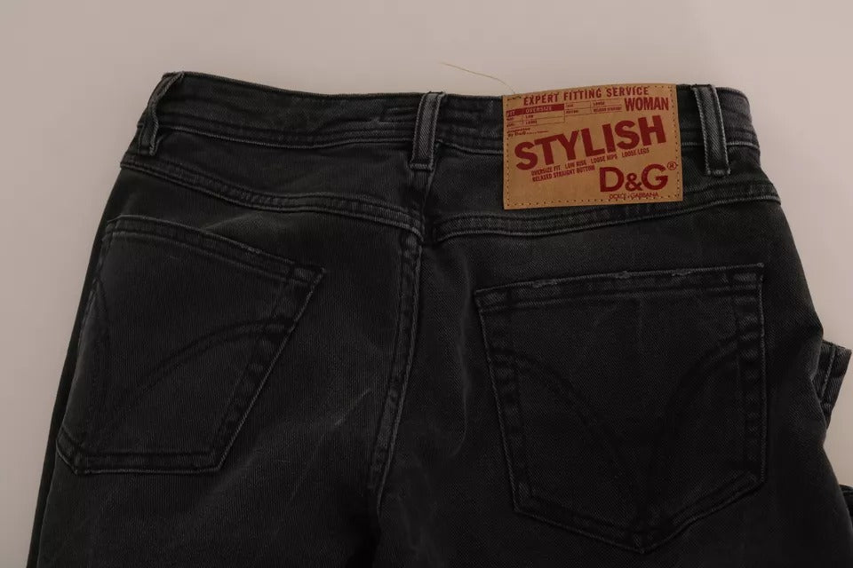 Dolce & Gabbana Jeans Slim Fit in cotone nero Pantaloni D&G