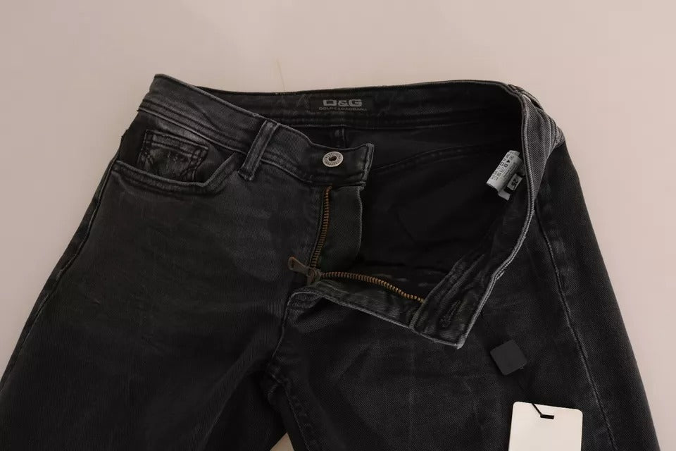 Dolce & Gabbana Jeans Slim Fit in cotone nero Pantaloni D&G