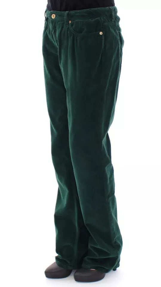 Pantaloni SLIMMY Fit in velluto a coste di cotone verde Dolce & Gabbana D&G