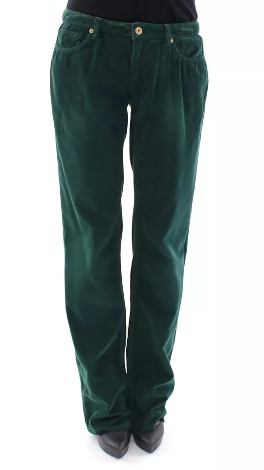 Pantaloni SLIMMY Fit in velluto a coste di cotone verde Dolce & Gabbana D&G