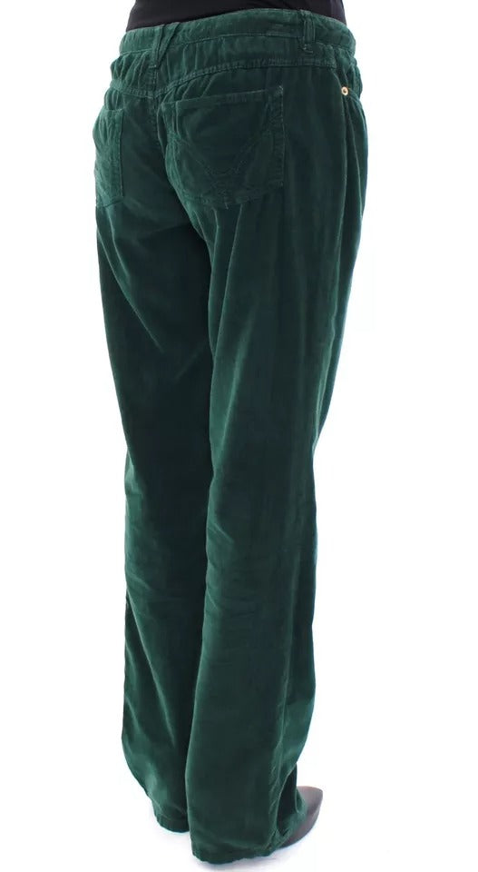 Pantaloni SLIMMY Fit in velluto a coste di cotone verde Dolce & Gabbana D&G