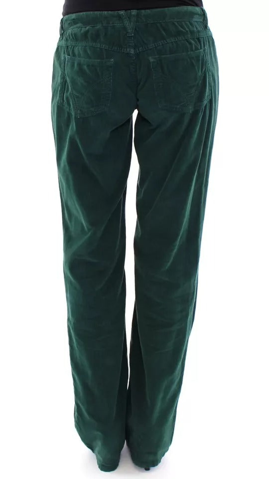 Pantaloni SLIMMY Fit in velluto a coste di cotone verde Dolce & Gabbana D&G