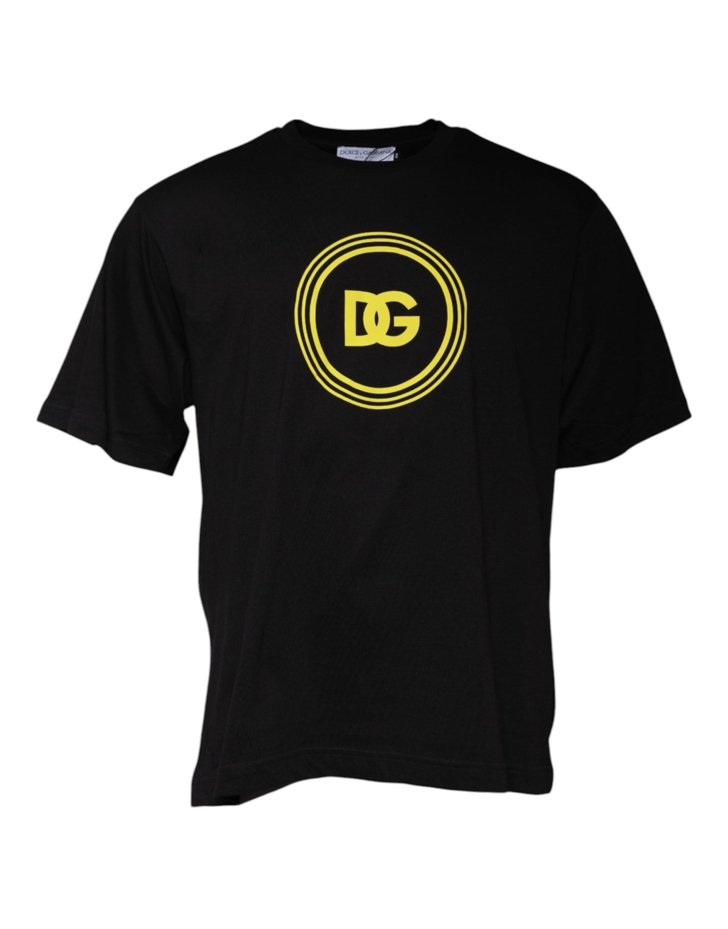 Dolce & Gabbana T-shirt girocollo in cotone con stampa logo nero
