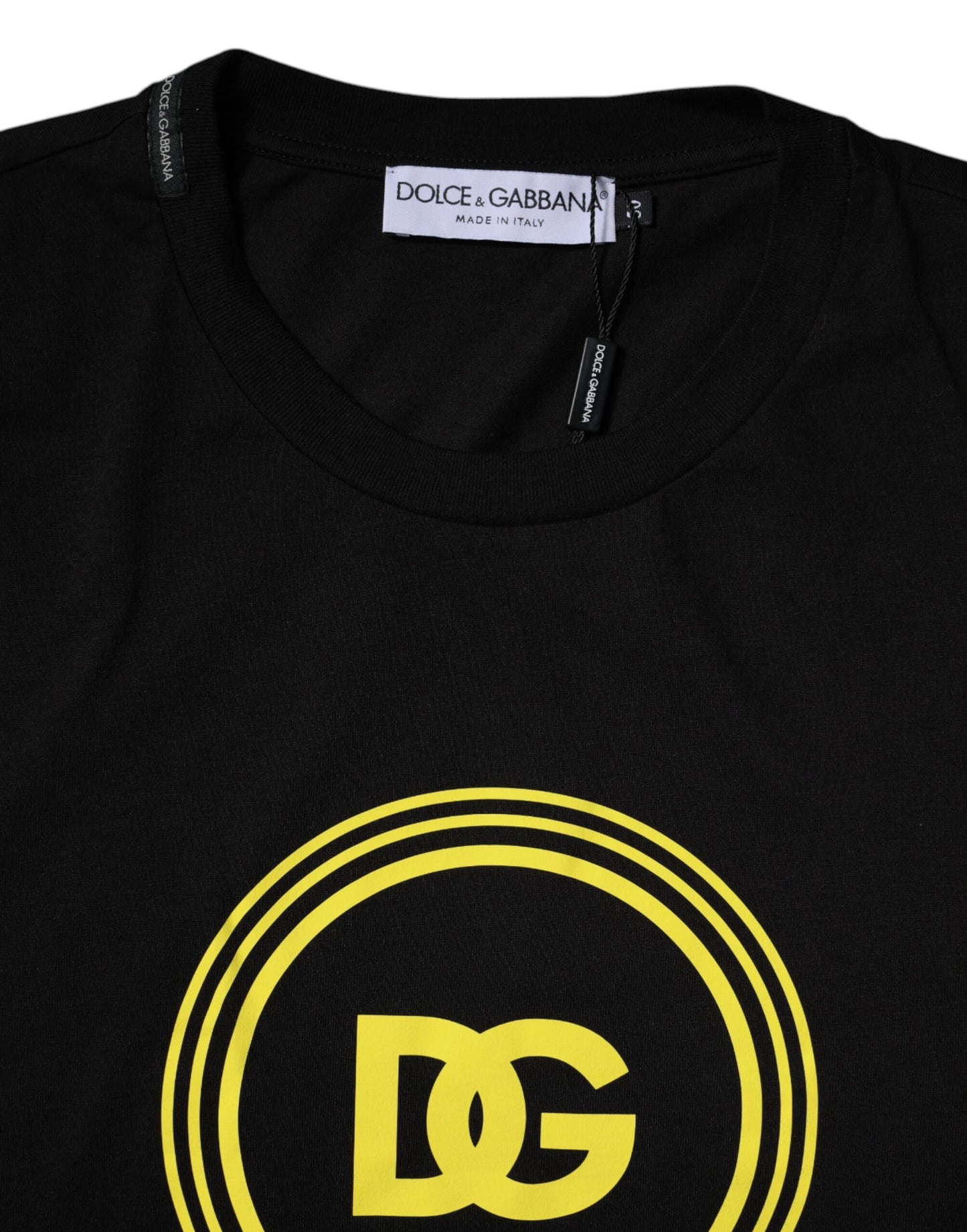 Dolce & Gabbana T-shirt girocollo in cotone con stampa logo nero