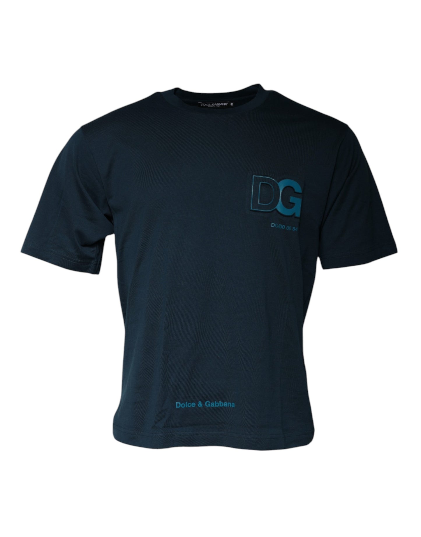 Dolce & Gabbana T-shirt girocollo a maniche corte con logo blu