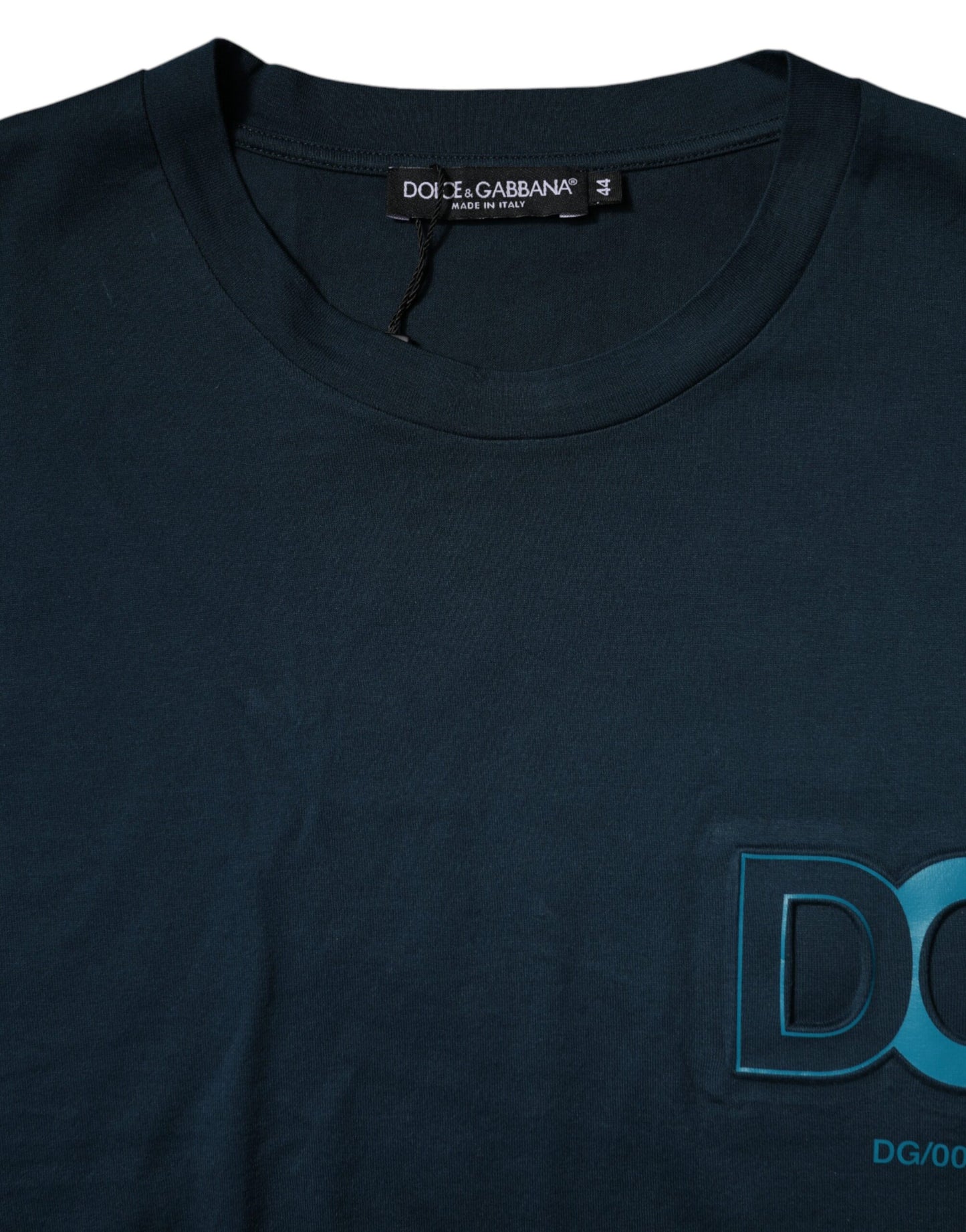 Dolce & Gabbana T-shirt girocollo a maniche corte con logo blu